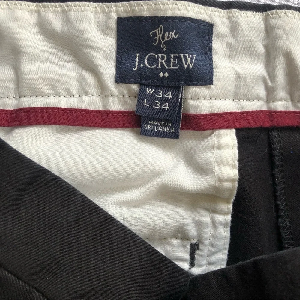 J Crew Flex Style G1355 Black Pants Size 34W 34L